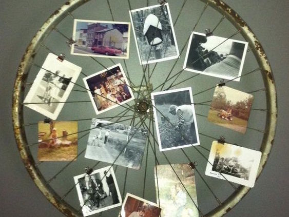 spokes, wheel, bike tire, rim, bike, photos, pictures, diy, DIY photo display